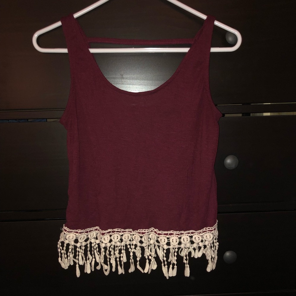 Burgundy tank top Rue21